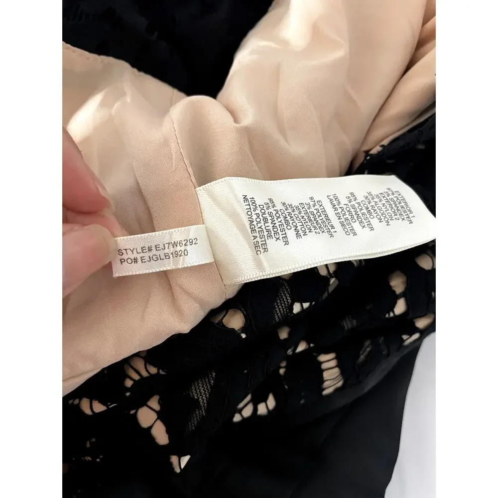 NEW Eliza J Black Beige Women's Size 20W Plus Lace Bodice Jumpsuit - Picture 6 of 8